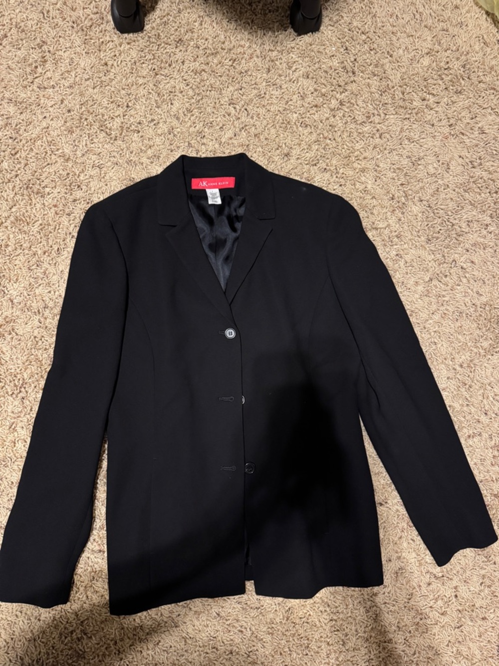 Anne Klein Black Single-Breasted Blazer